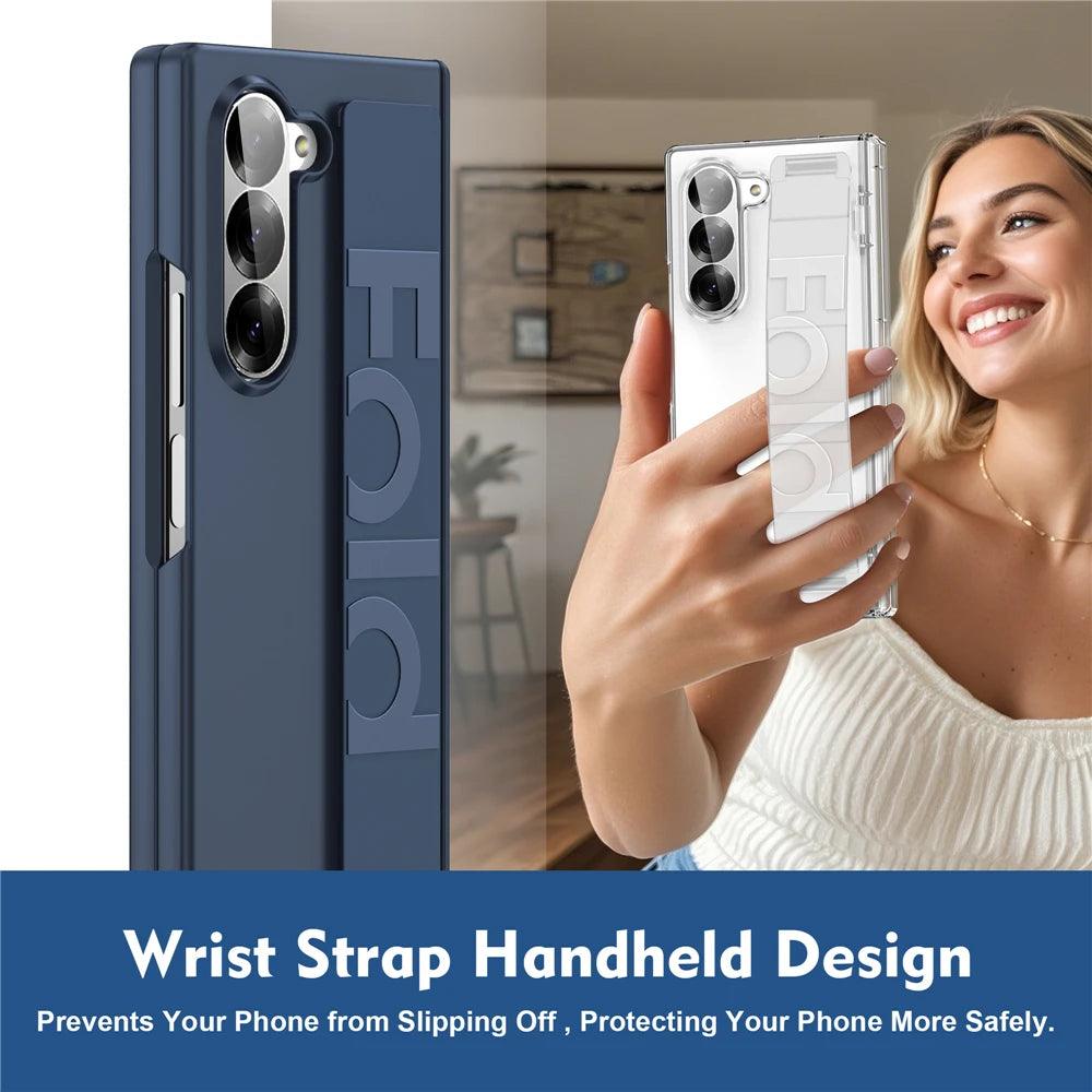 Elastic Silicone Wrist Strap Case For Samsung Galaxy Z Fold Series