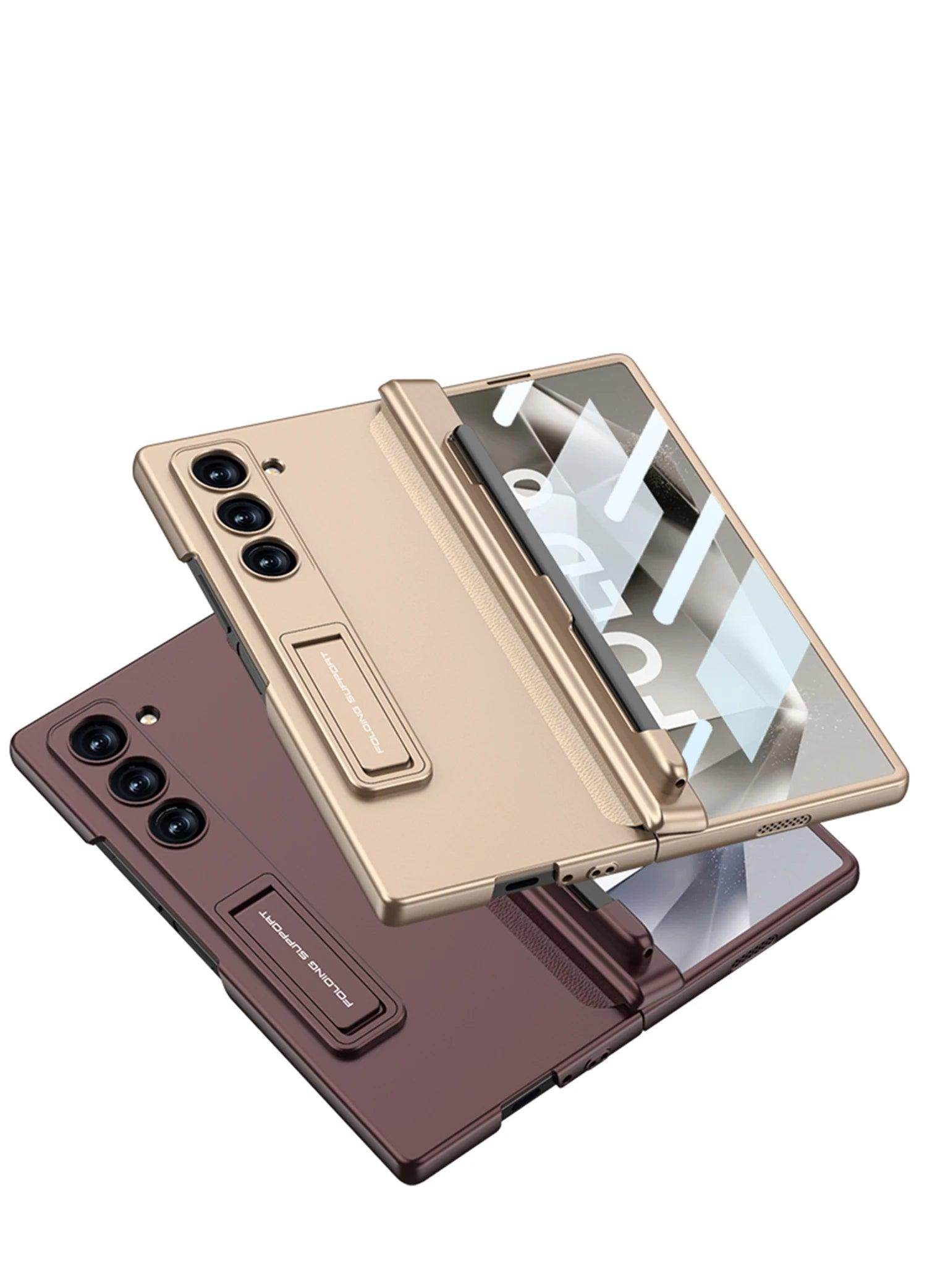Luxury Magnetic Hinge Holder Phone Case For Samsung Galaxy Z Fold Series - FoldifyCase