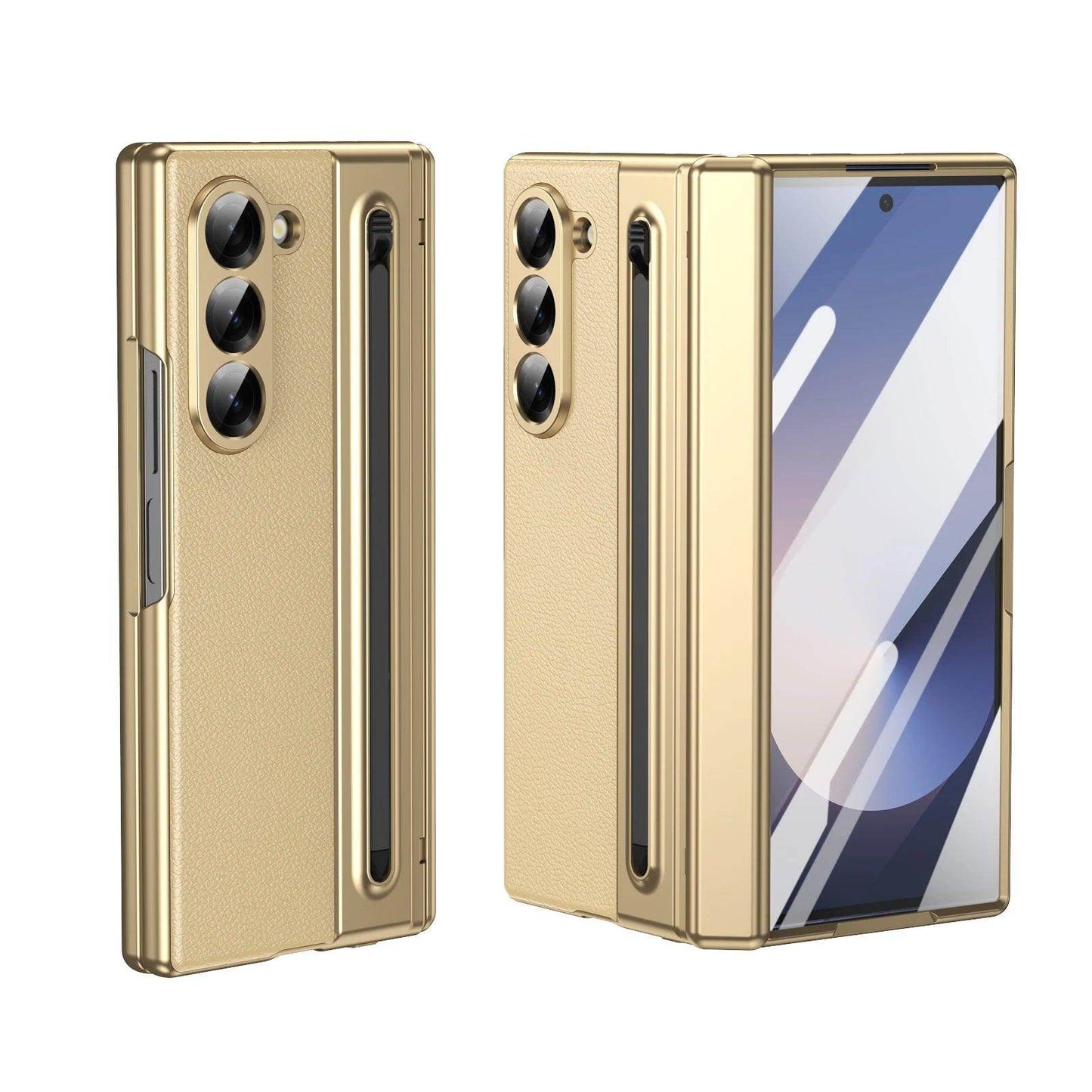 Luxury Leather Hinge Phone Case For Samsung Galaxy Z Fold Series - FoldifyCase
