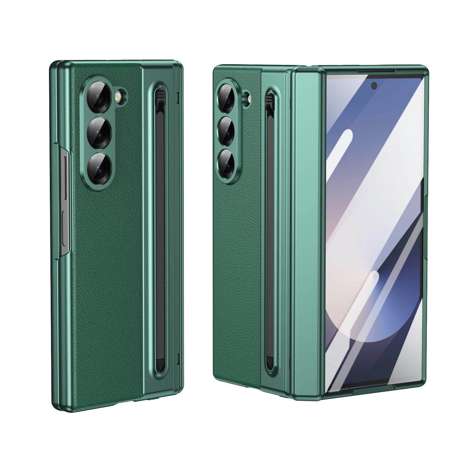 Luxury Leather Hinge Phone Case For Samsung Galaxy Z Fold Series - FoldifyCase