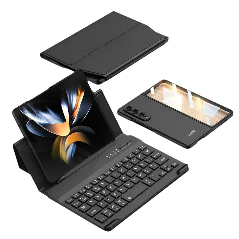 Leather Fold Stand Keyboard For Samsung Galaxy Z Fold Series - FoldifyCase