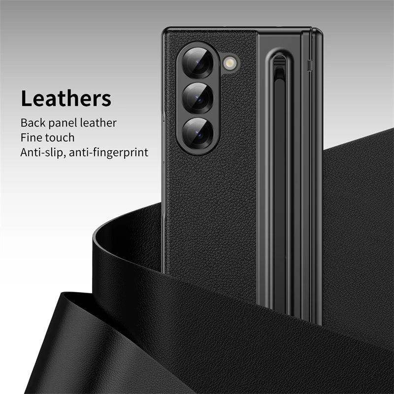Luxury Leather Hinge Phone Case For Samsung Galaxy Z Fold Series - FoldifyCase