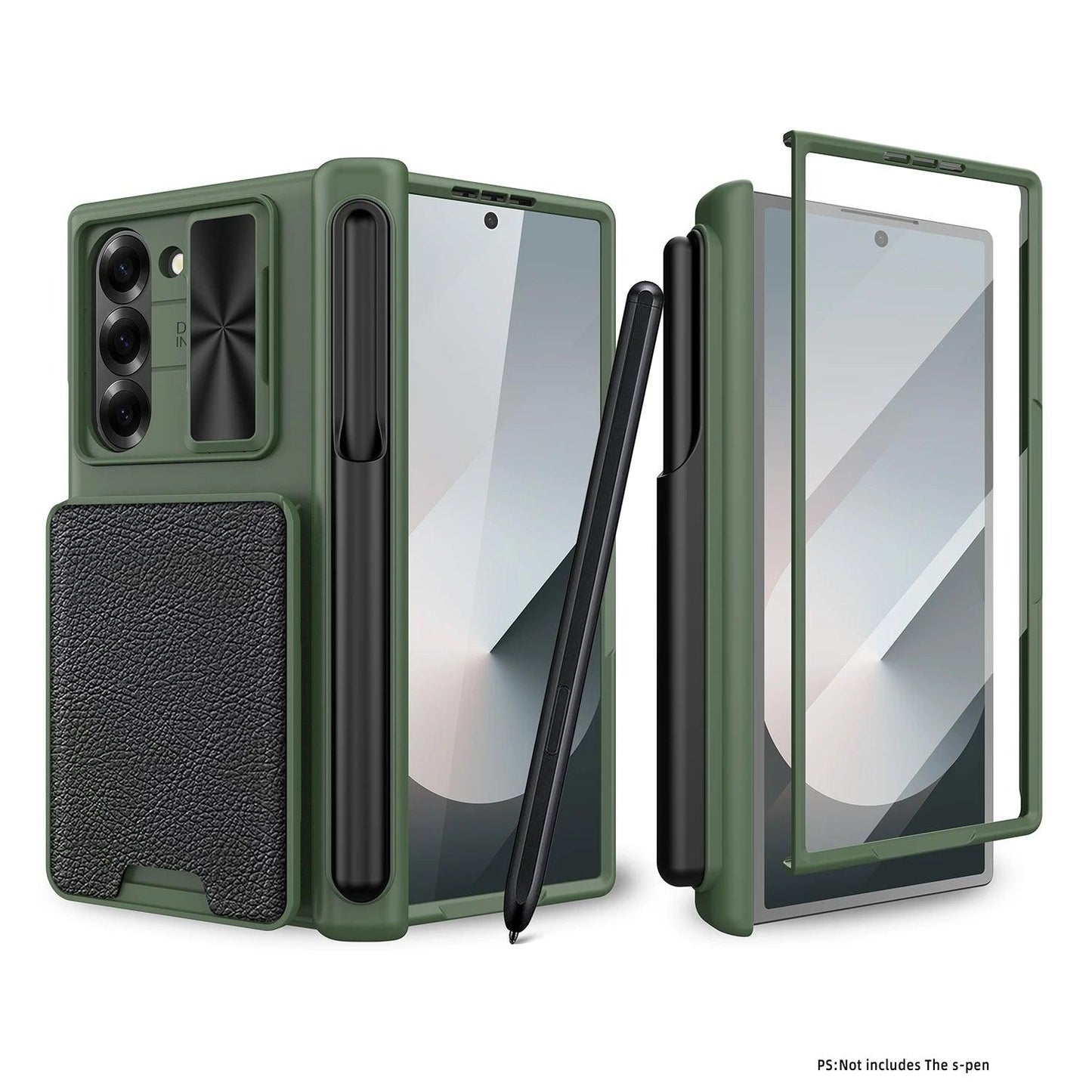 Leather Card Bag Sliding Window Case For Samsung Galaxy Z Fold Series - FoldifyCase