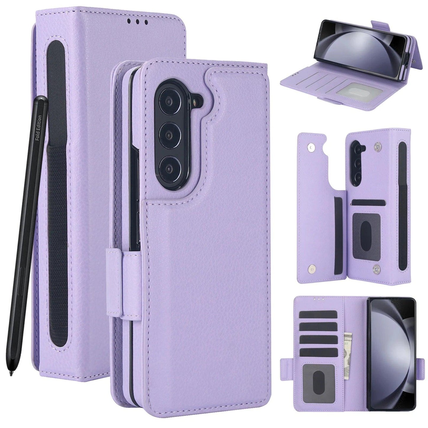 Luxury Folding Card Leather Stand Case For Samsung Galaxy Z Fold Series - FoldifyCase