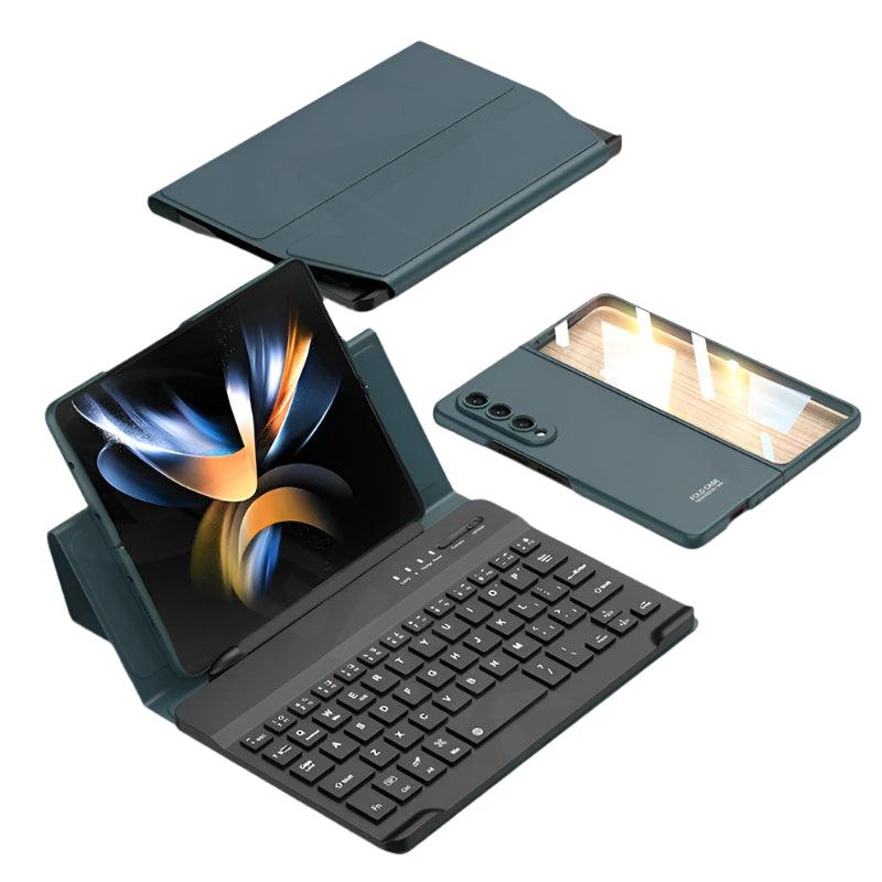 Leather Fold Stand Keyboard For Samsung Galaxy Z Fold Series - FoldifyCase