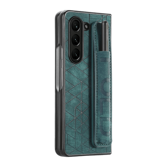 Stretchable Wrist Pen Slot Leather Case For Samsung Galaxy Z Fold Series - FoldifyCase