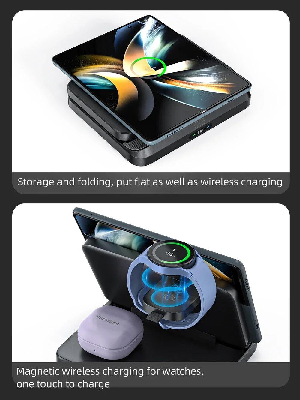 3 in 1 Wireless Charger Station For Samsung Galaxy Z Fold/Flip Series - FoldifyCase