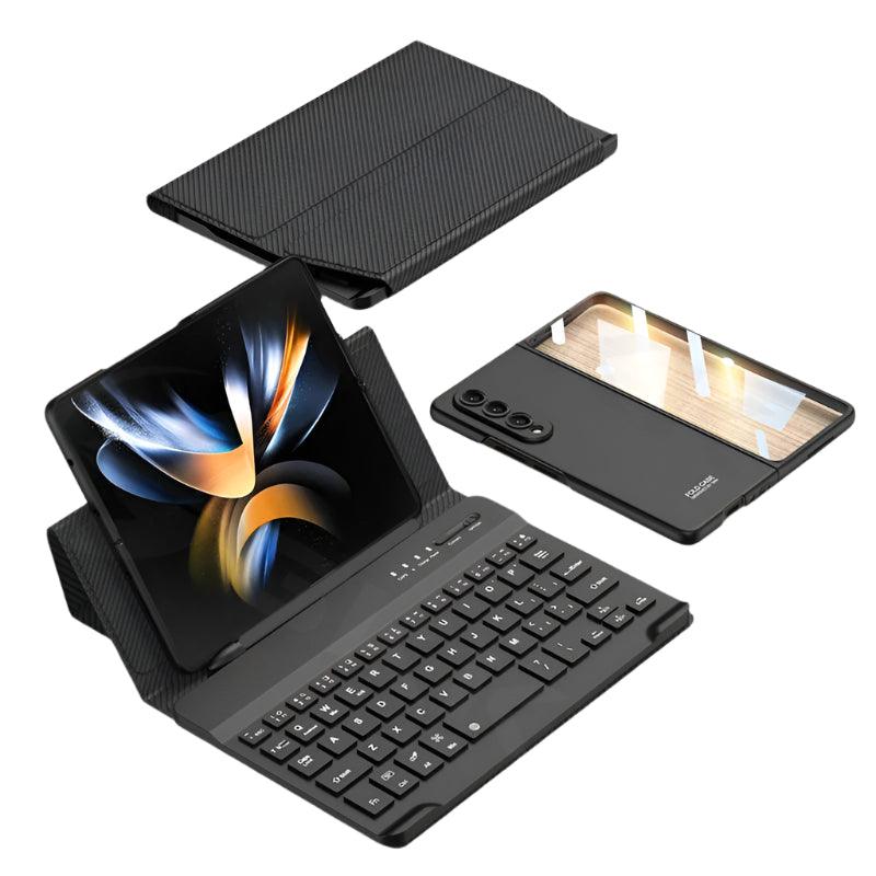 Leather Fold Stand Keyboard For Samsung Galaxy Z Fold Series - FoldifyCase