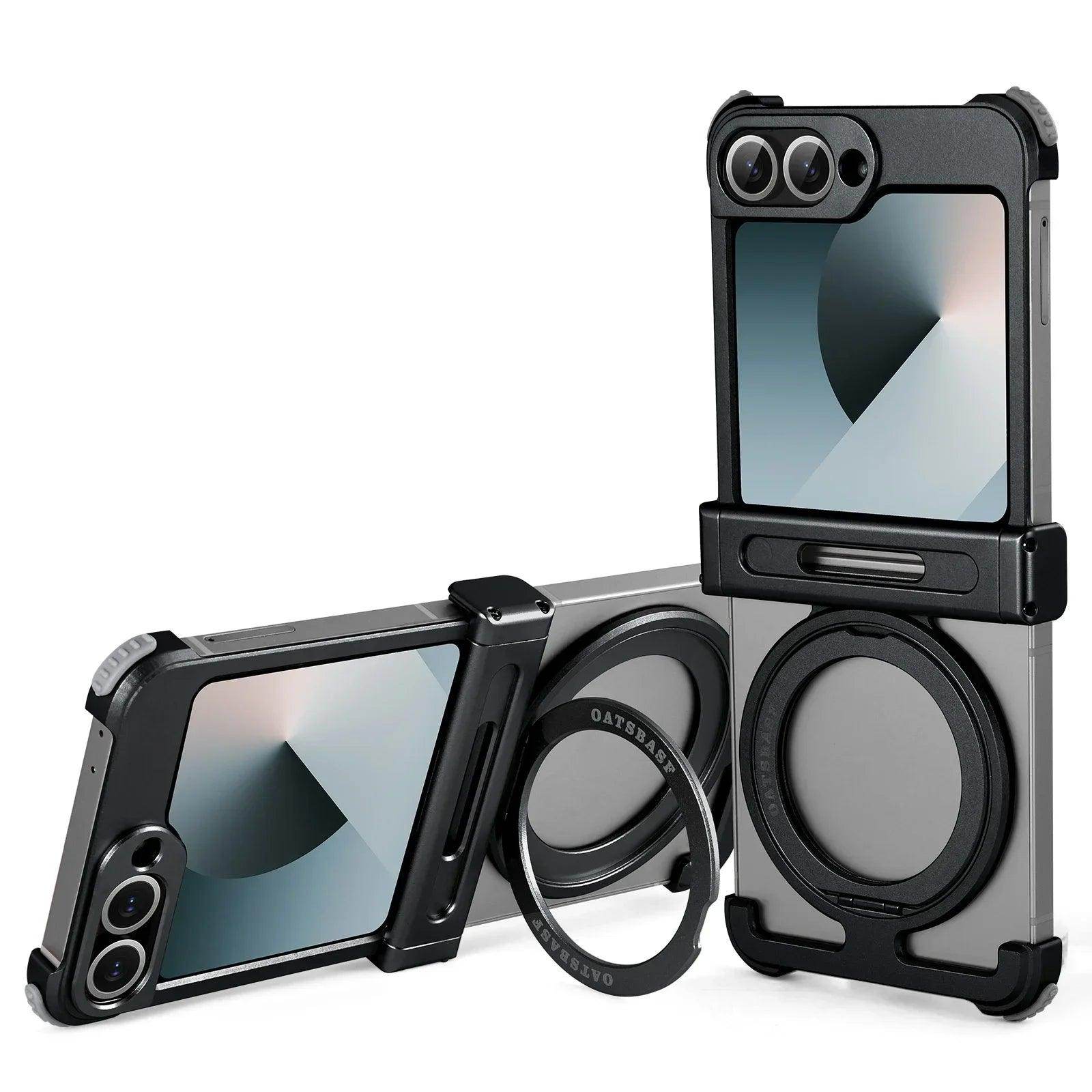 360° Rotatable Stand Metal Case For Samsung Galaxy Z Flip 6 - FoldifyCase