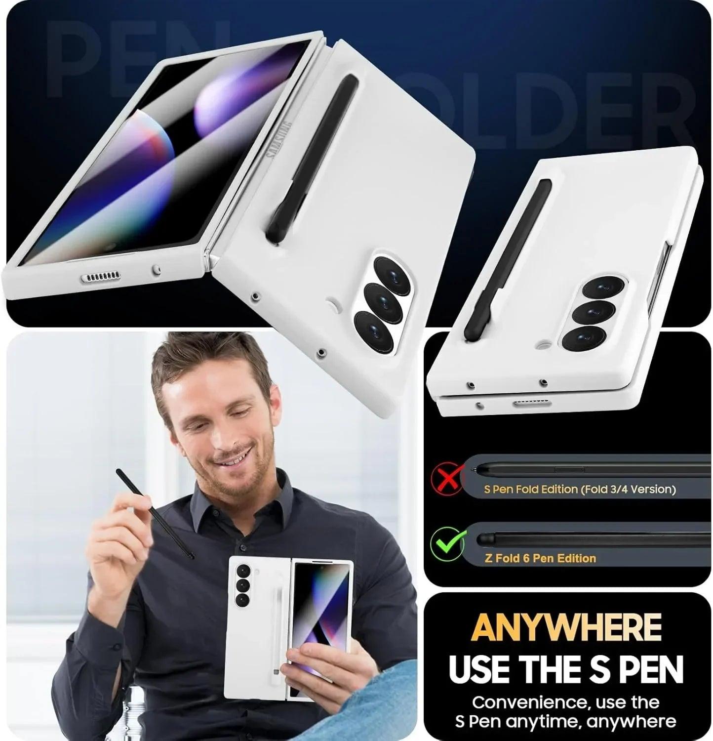 S Pen Holder Matte Solid Color For Samsung Galaxy Z Fold Series - FoldifyCase