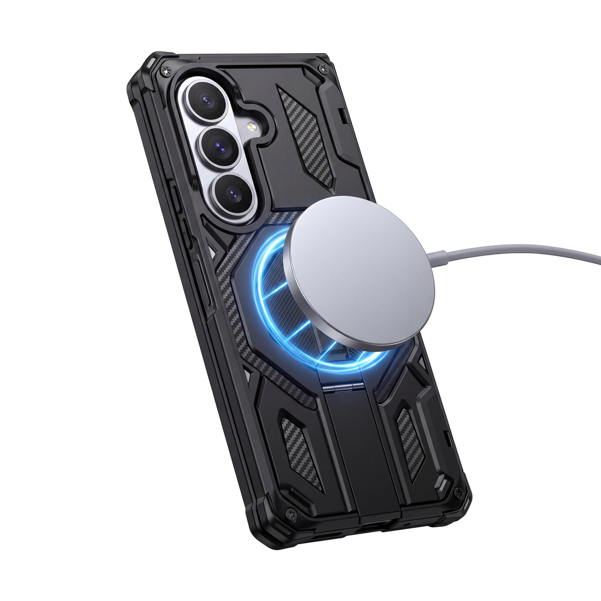 Sentinel H2 Galaxy Z Fold case in Black - magnetic wireless charging