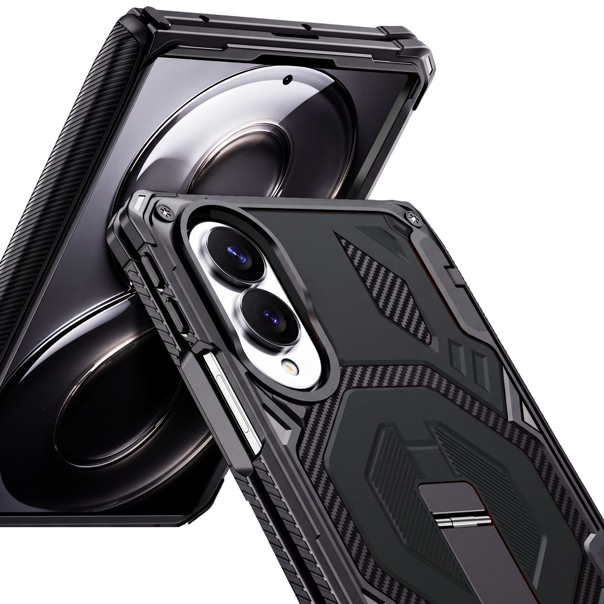 Sentinel H2 Galaxy Z Fold 8 case in Black - raised screen bezels and camera lips