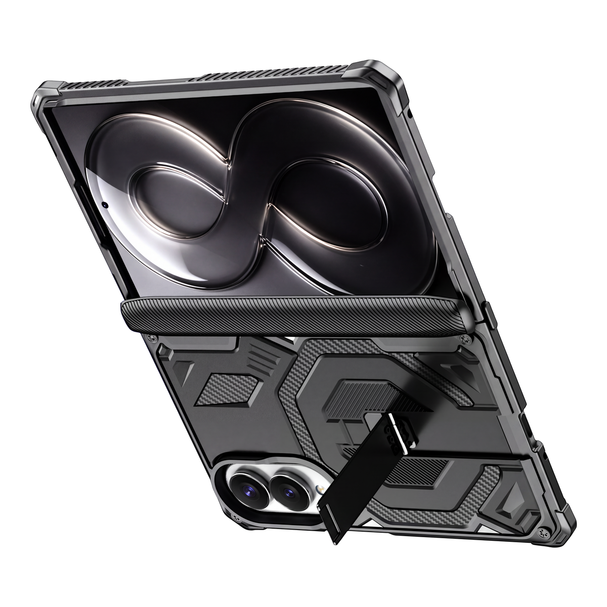 Sentinel H2 Galaxy Z Fold 8 case in Black - built-in kickstand