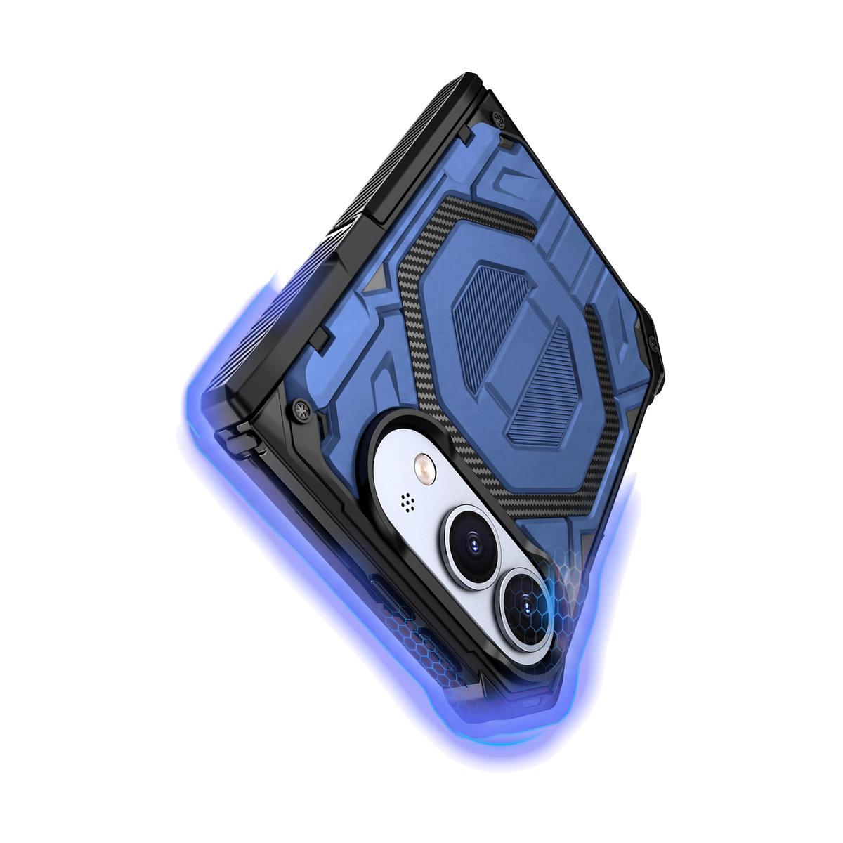 Sentinel H2 iPhone Duo case in Blue - 16ft drop protection with shock-absorbing shield