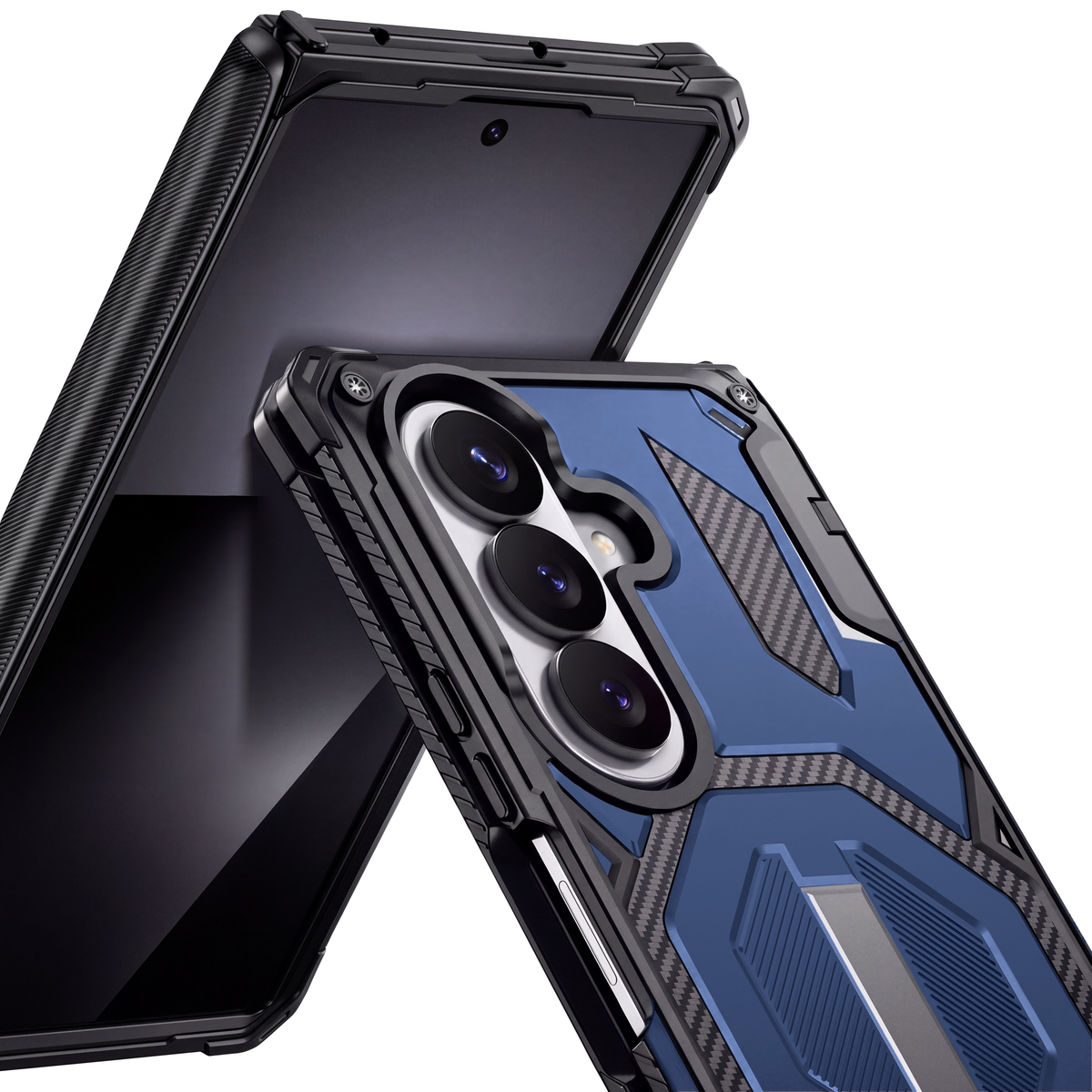 Sentinel H2 Galaxy Z Fold case in Blue - raised screen bezels and camera lips