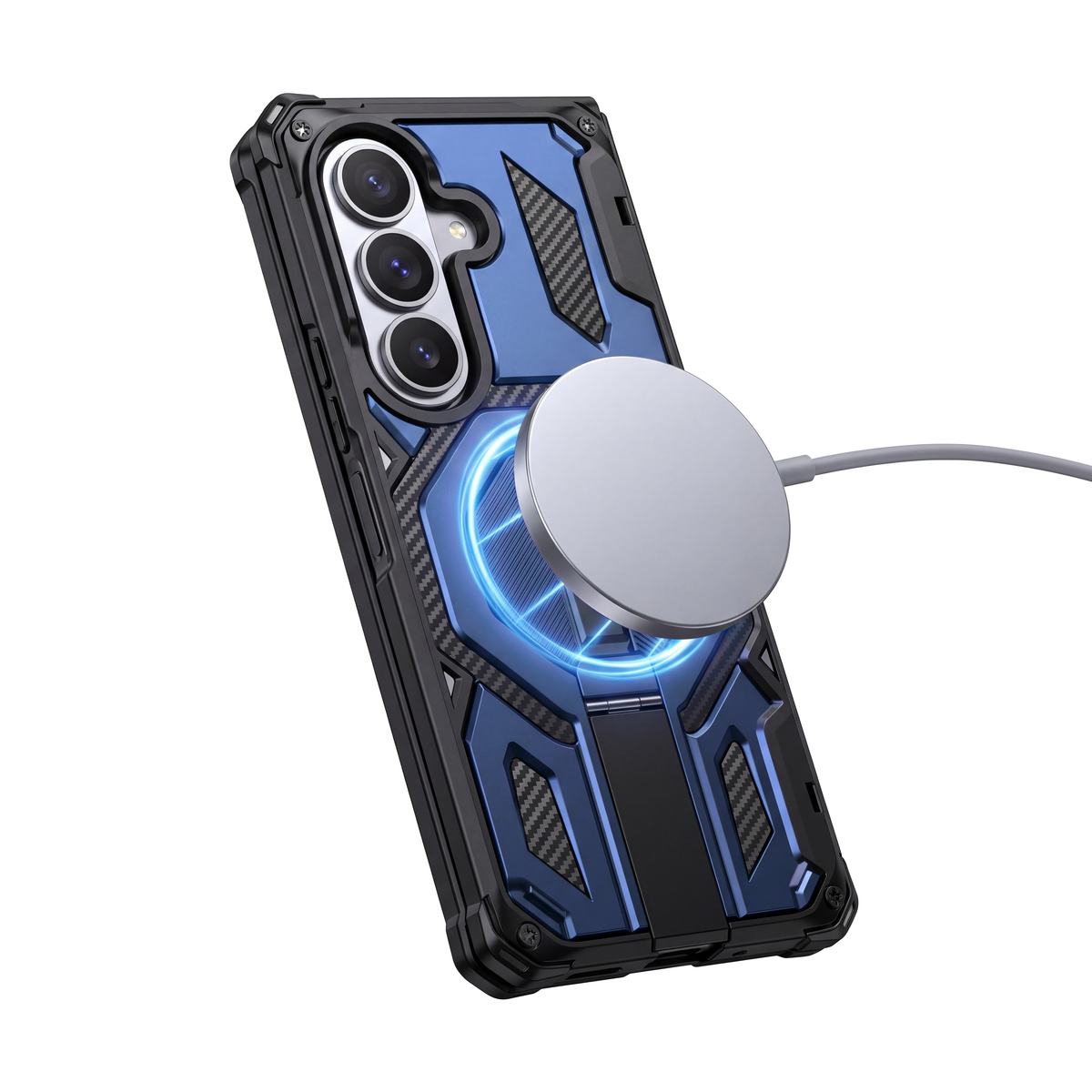 Sentinel H2 Galaxy Z Fold case in Blue - magnetic wireless charging