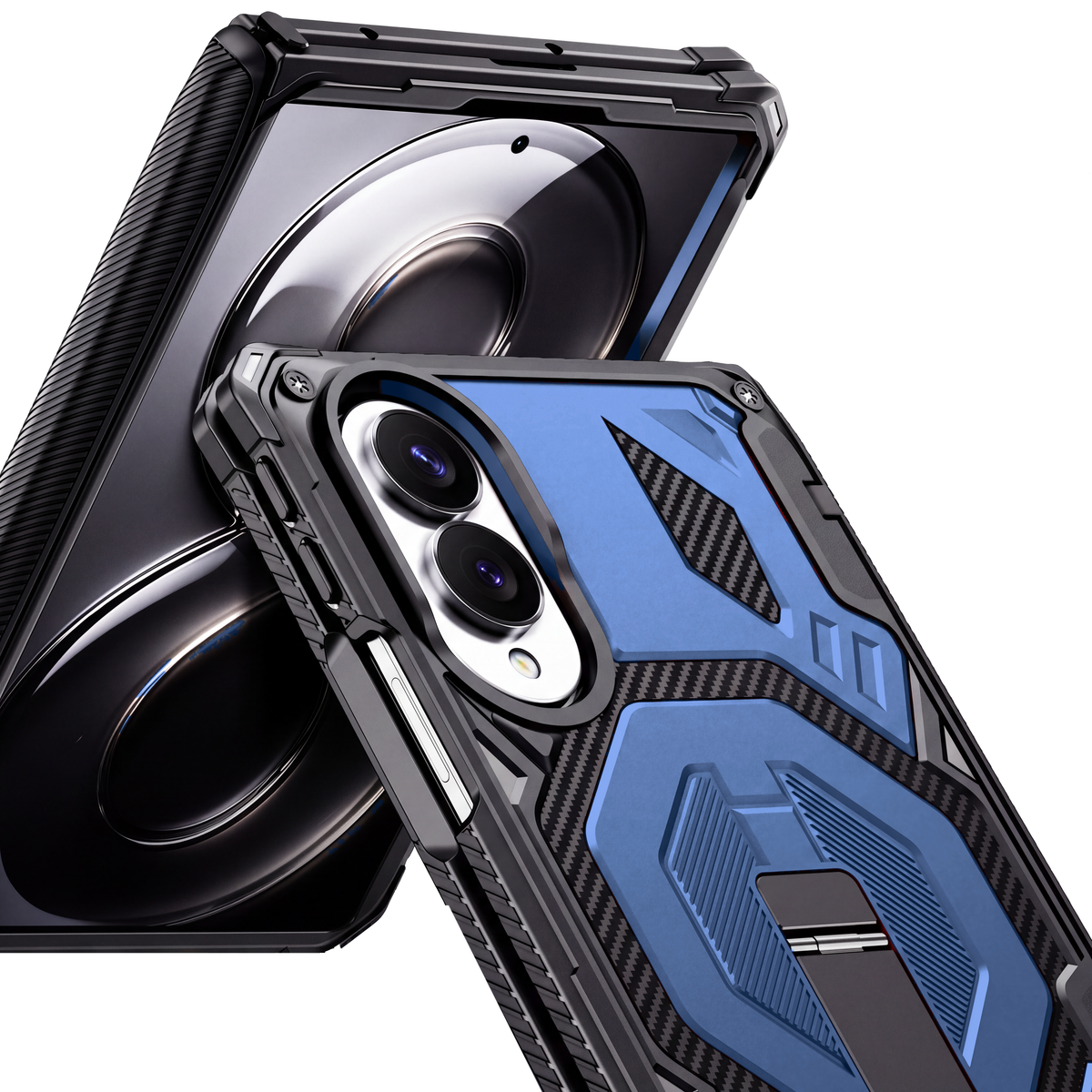 Sentinel H2 Galaxy Z Fold 8 case in Blue - raised screen bezels and camera lips