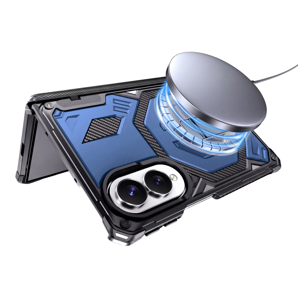 Sentinel H2 Galaxy Z Fold 8 case in Blue - magnetic wireless charging