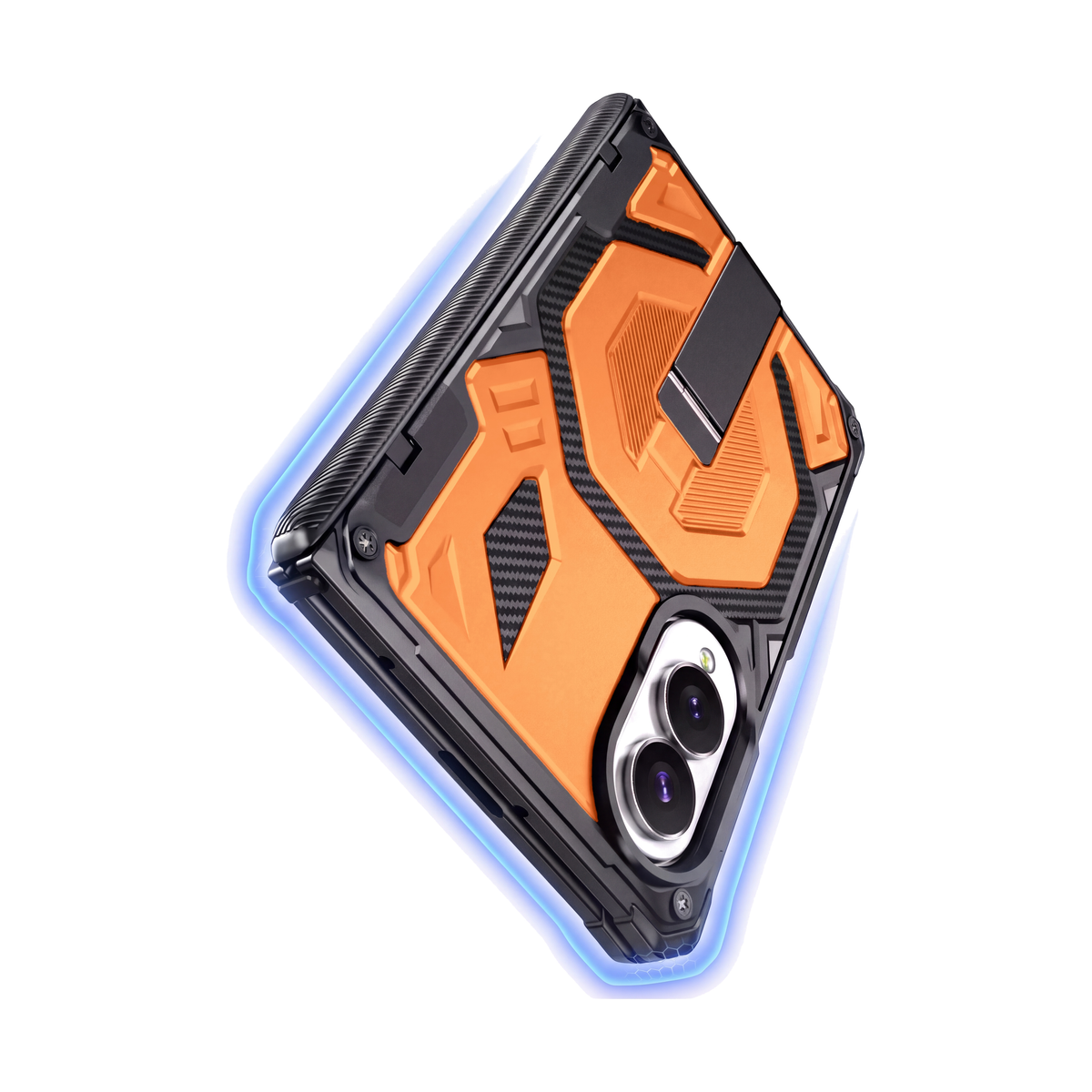 Sentinel H2 Galaxy Z Fold 8 case in Orange - 16ft drop protection with shock-absorbing shield