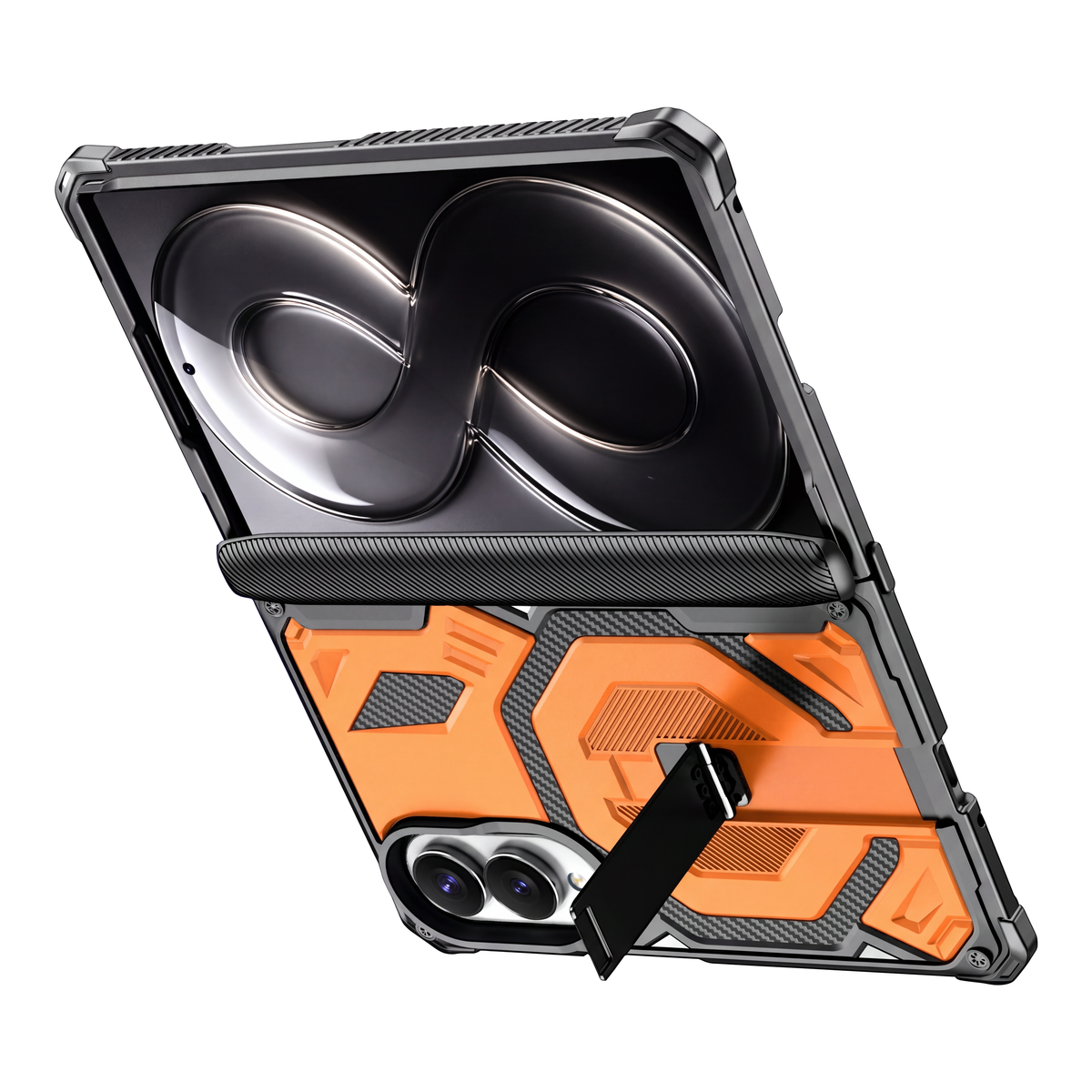 Sentinel H2 Galaxy Z Fold 8 case in Orange - built-in kickstand