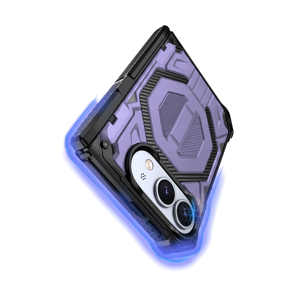 Sentinel H2 iPhone Duo case in Purple - 16ft drop protection with shock-absorbing shield