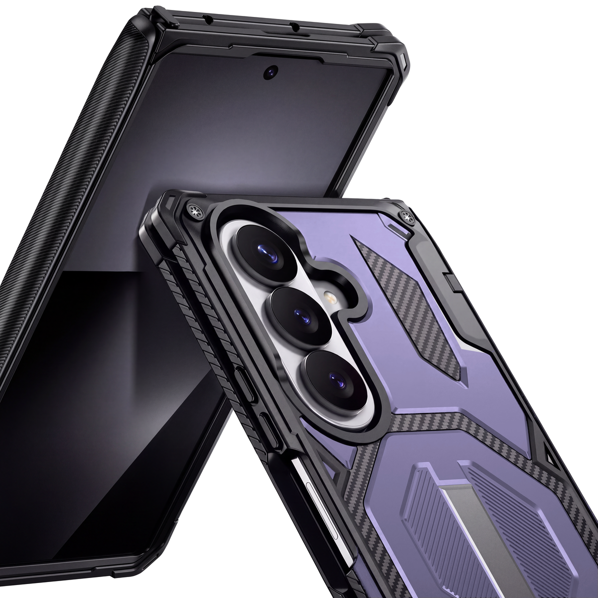 Sentinel H2 Galaxy Z Fold case in Purple - raised screen bezels and camera lips
