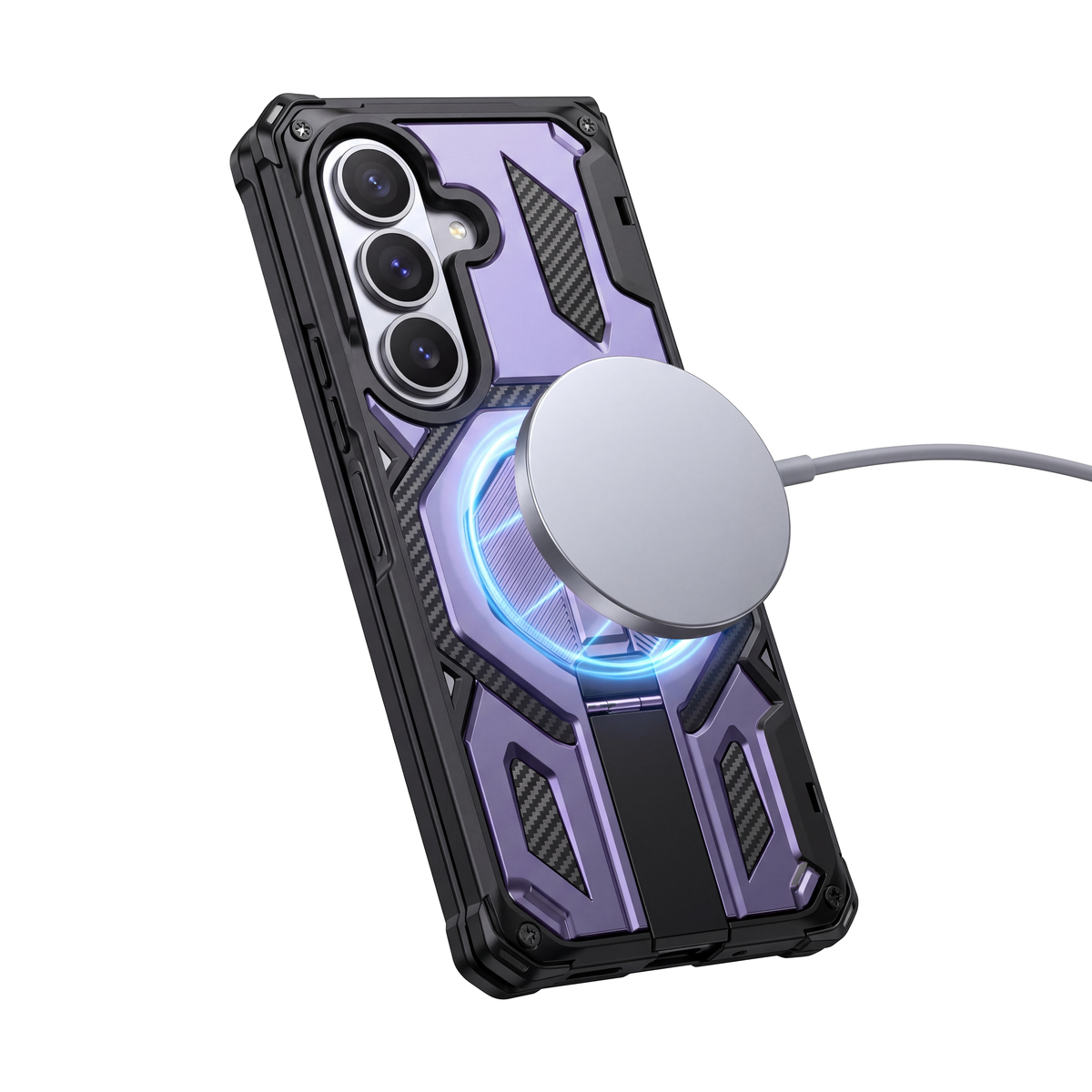Sentinel H2 Galaxy Z Fold case in Purple - magnetic wireless charging