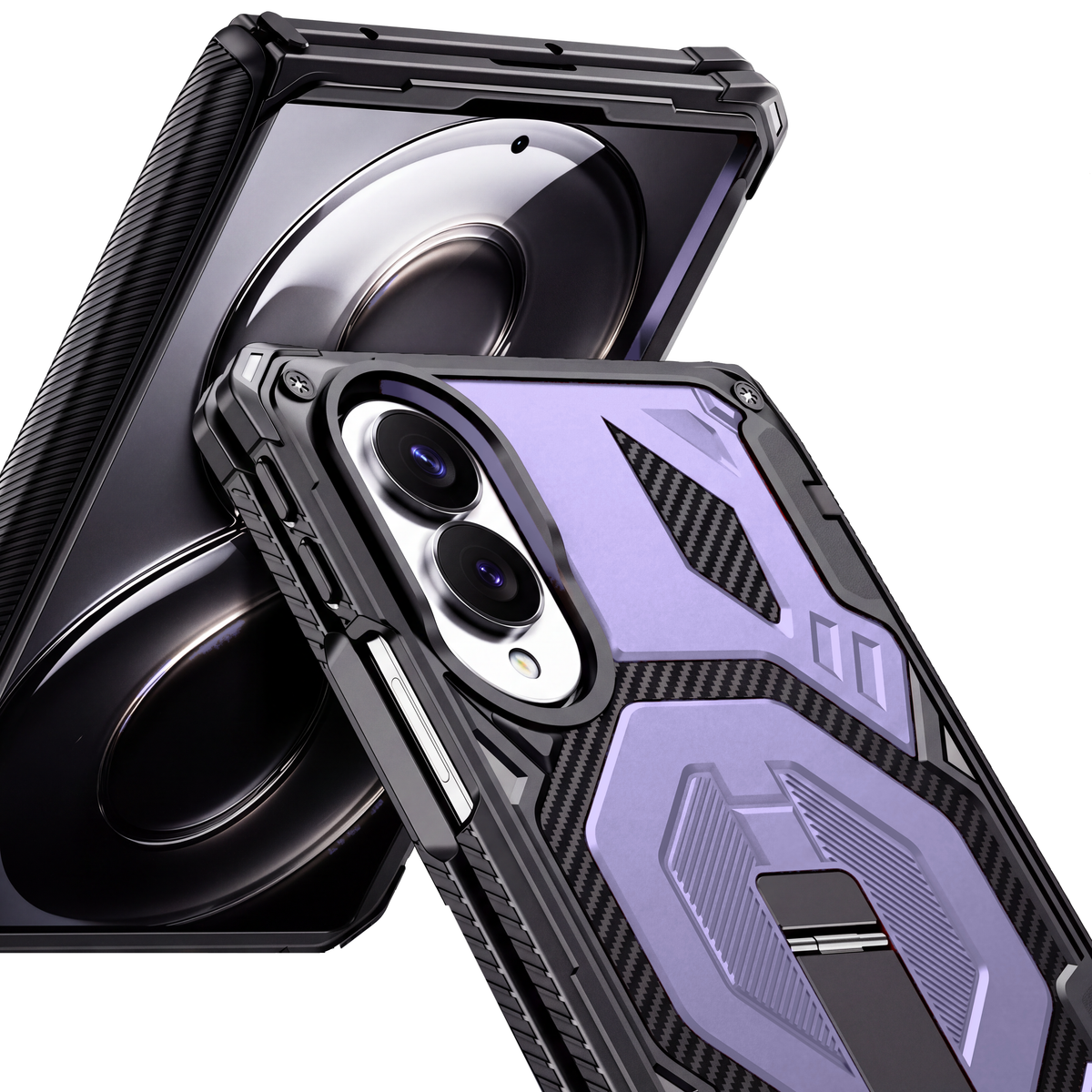 Sentinel H2 Galaxy Z Fold 8 case in Purple - raised screen bezels and camera lips