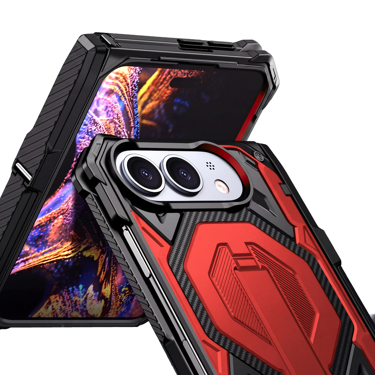 Sentinel H2 iPhone Duo case in Red - raised screen bezels and camera lips