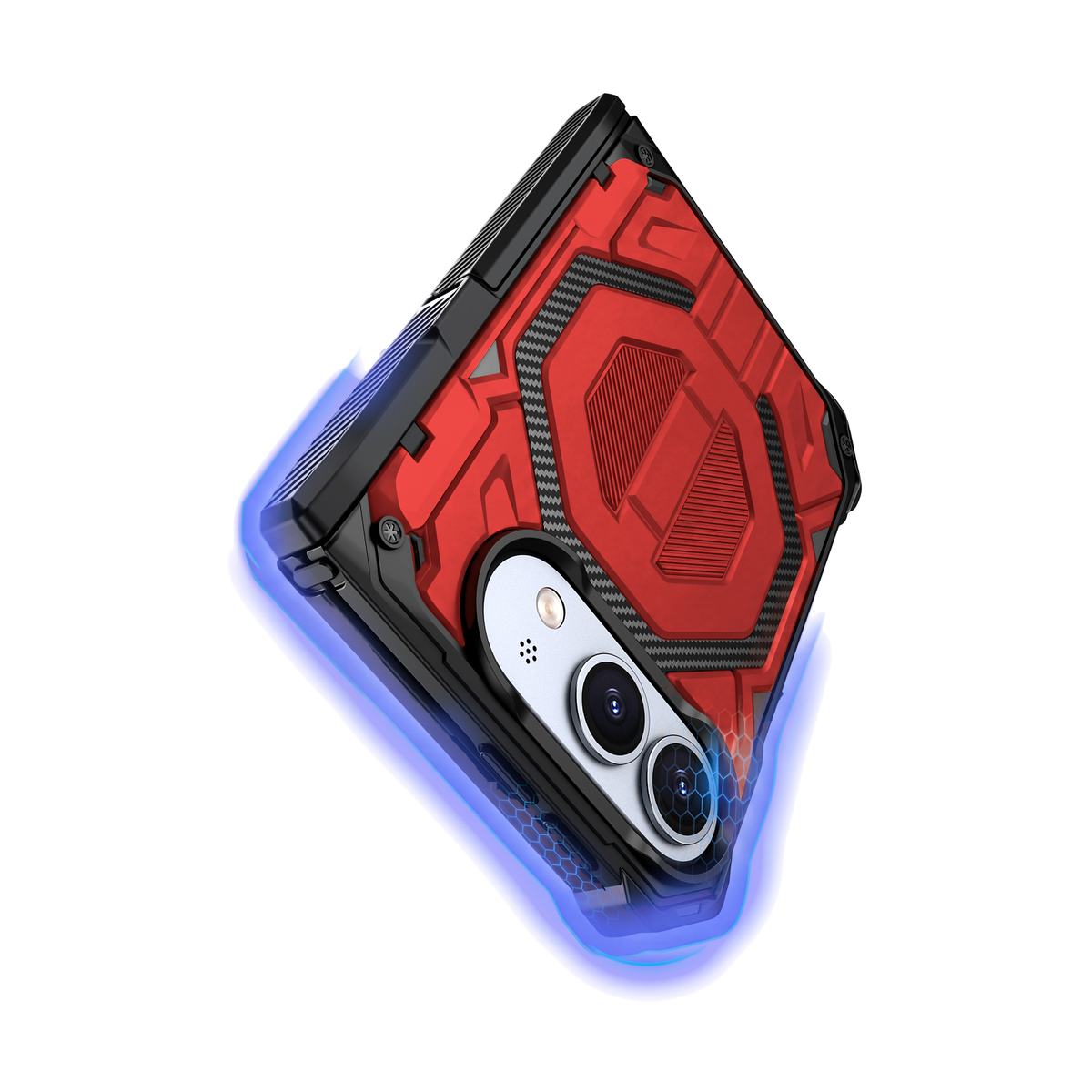 Sentinel H2 iPhone Duo case in Red - 16ft drop protection with shock-absorbing shield