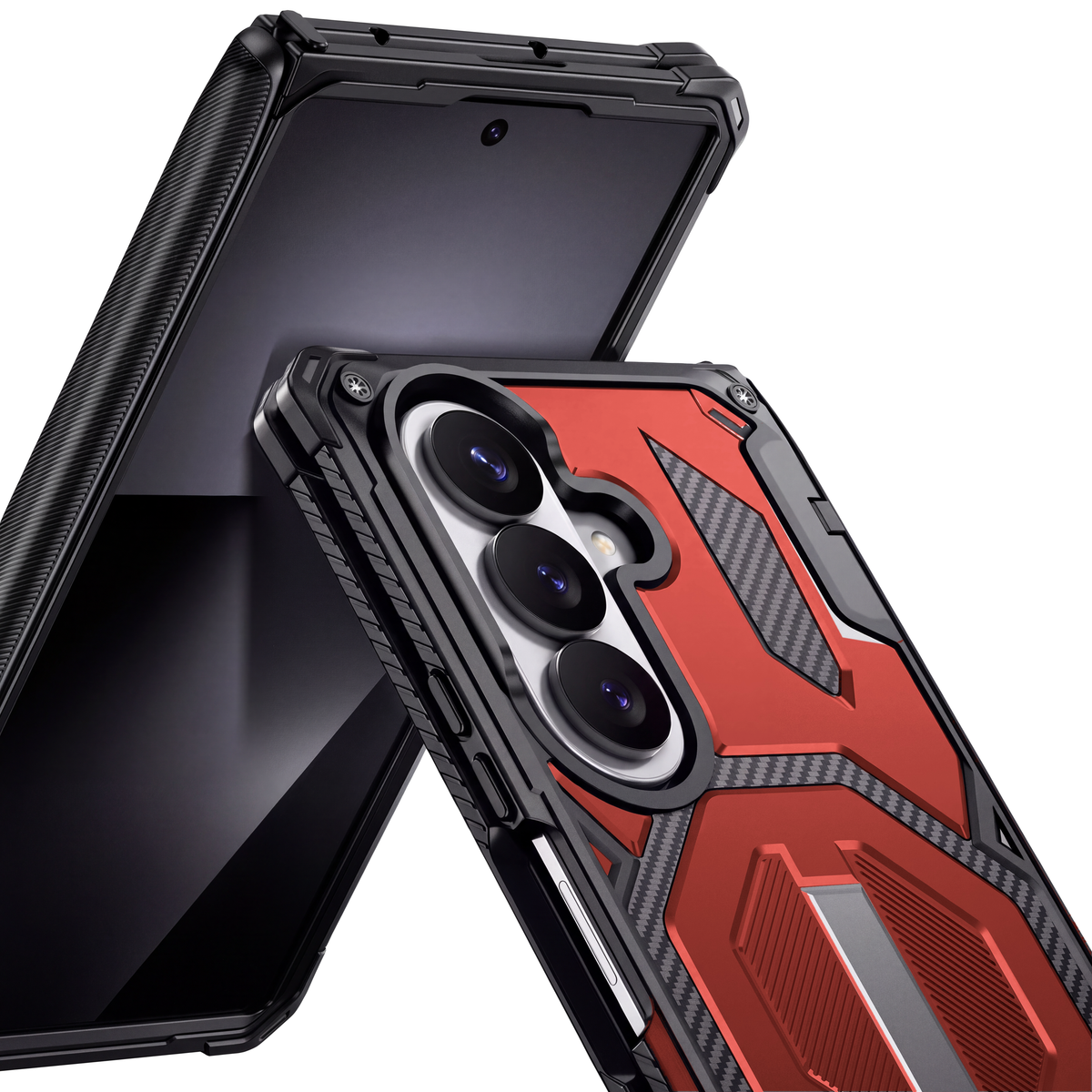 Sentinel H2 Galaxy Z Fold case in Red - raised screen bezels and camera lips
