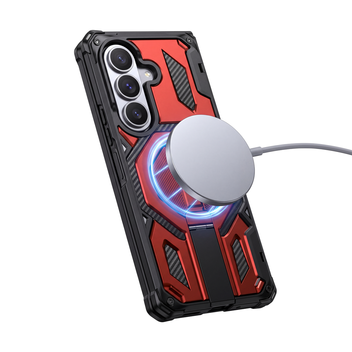 Sentinel H2 Galaxy Z Fold case in Red - magnetic wireless charging