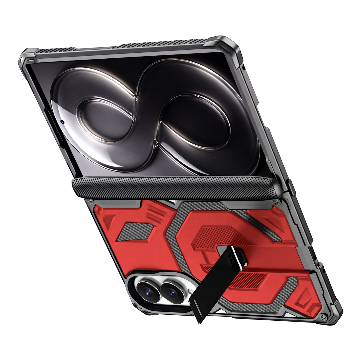 Sentinel H2 Galaxy Z Fold 8 case in Red - built-in kickstand