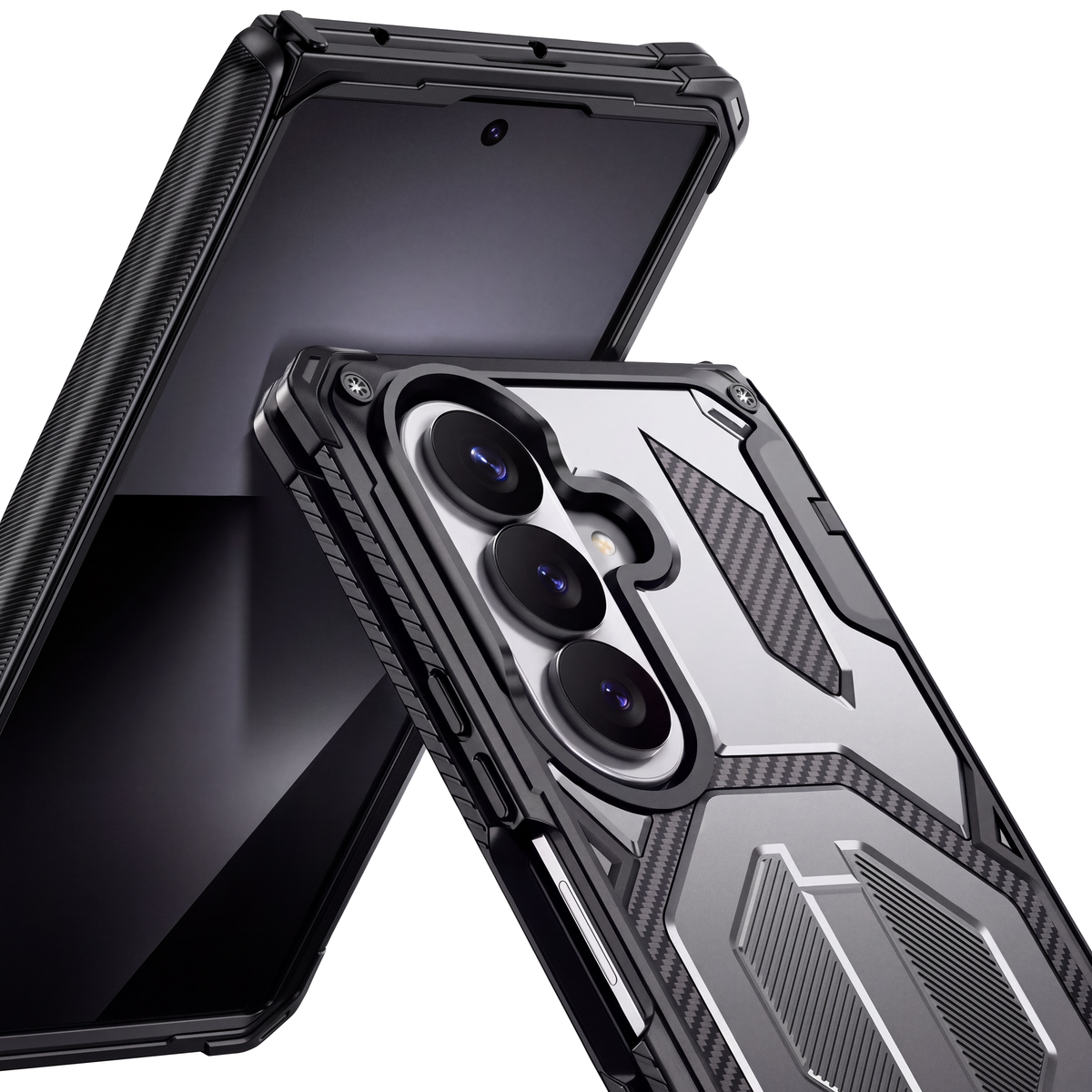 Sentinel H2 Galaxy Z Fold case in Silver - raised screen bezels and camera lips