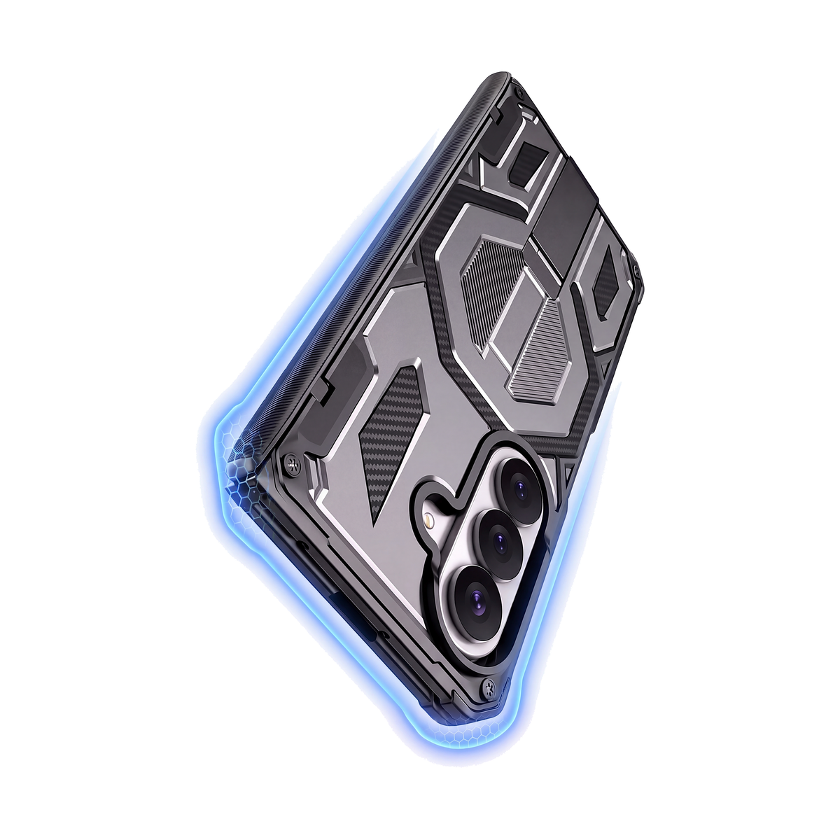 Sentinel H2 Galaxy Z Fold case in Silver - 16ft drop protection with shock-absorbing shield
