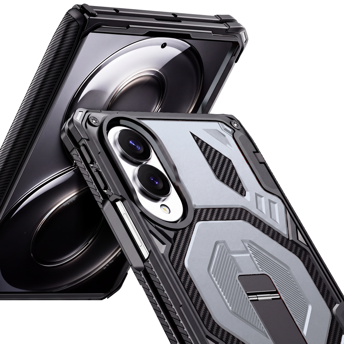 Sentinel H2 Galaxy Z Fold 8 case in Silver - raised screen bezels and camera lips