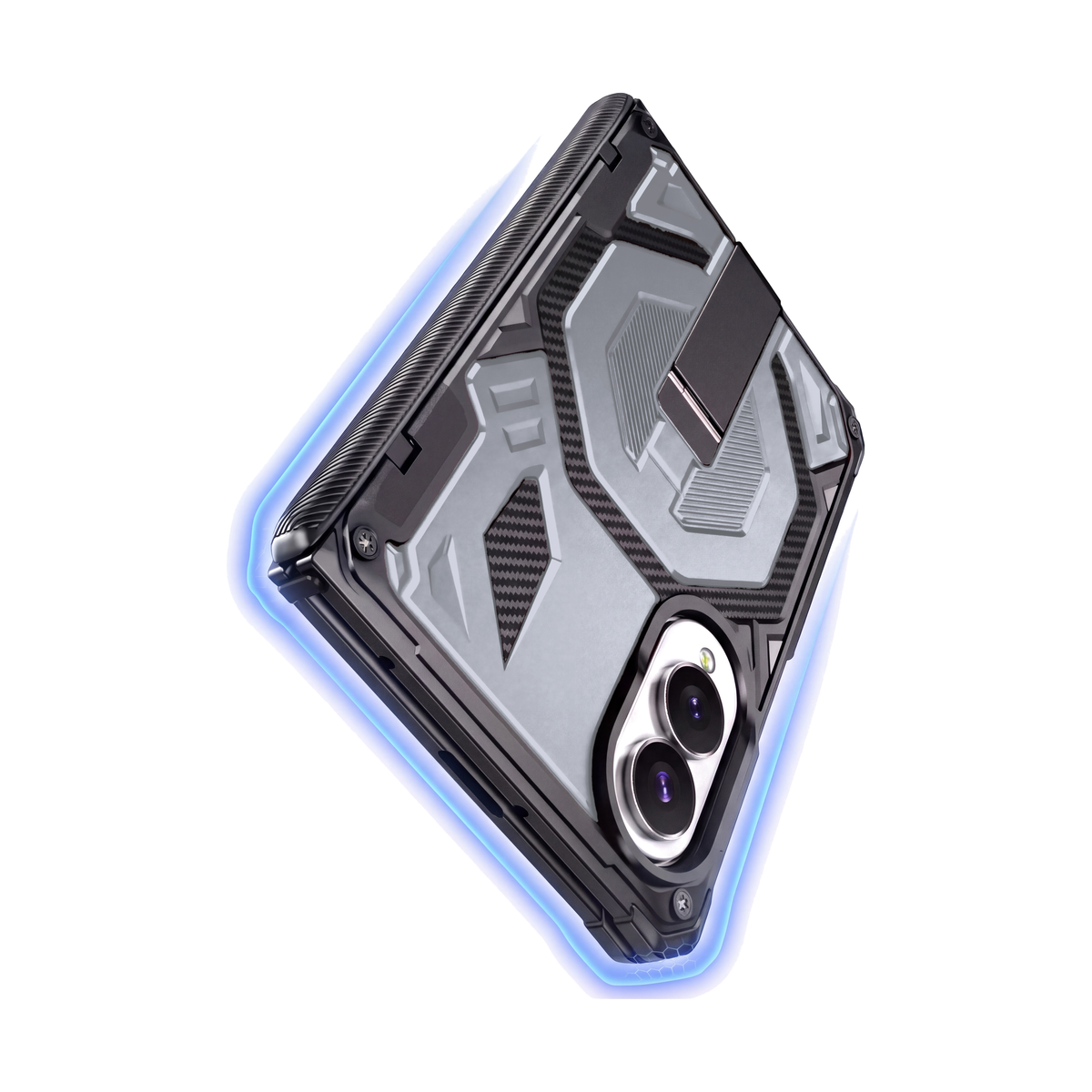Sentinel H2 Galaxy Z Fold 8 case in Silver - 16ft drop protection with shock-absorbing shield