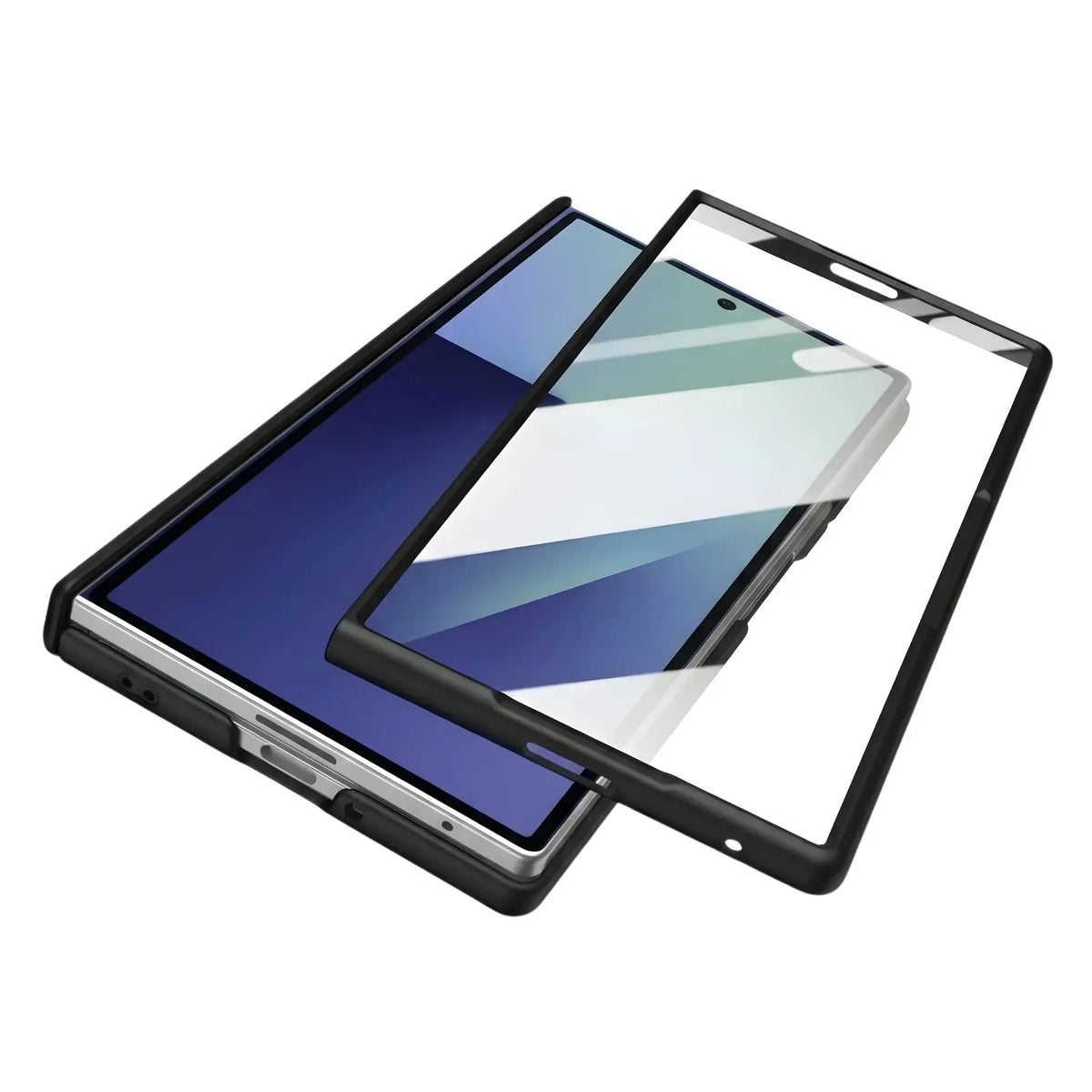 Spineguard P1 Galaxy Z Fold case showing the spring-loaded hinge spine cover