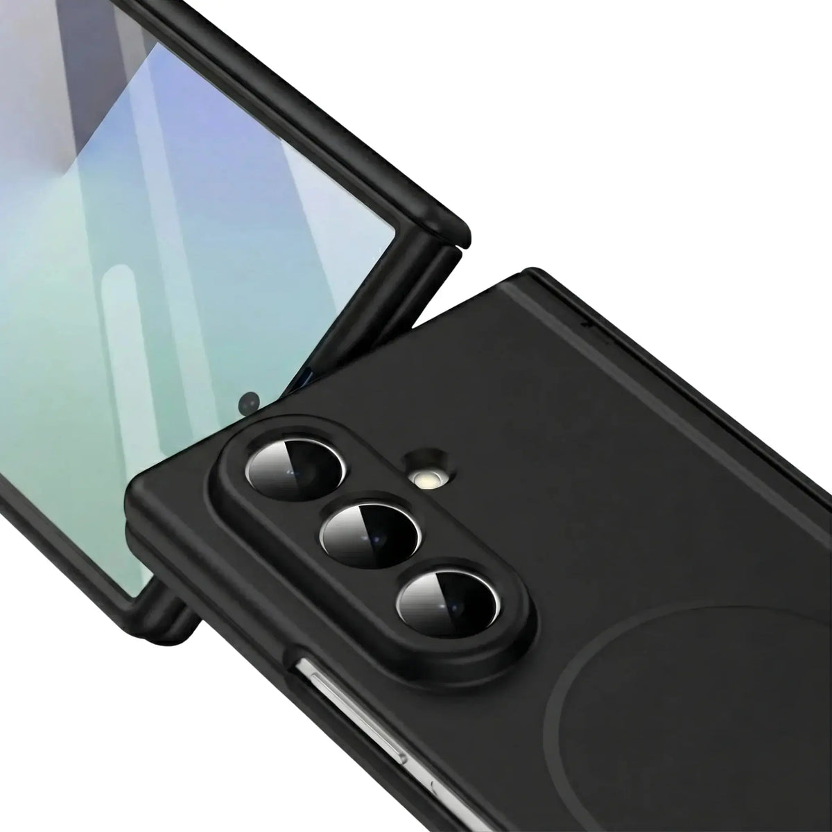Spineguard P1 Galaxy Z Fold case used as a 360-degree kickstand