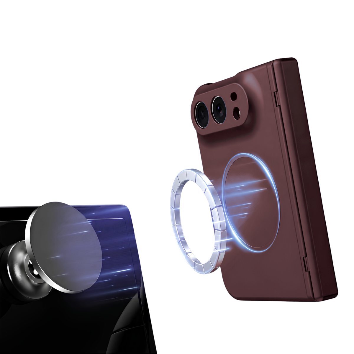 Spineguard P1 iPhone Fold car magnetic mount - Burgundy