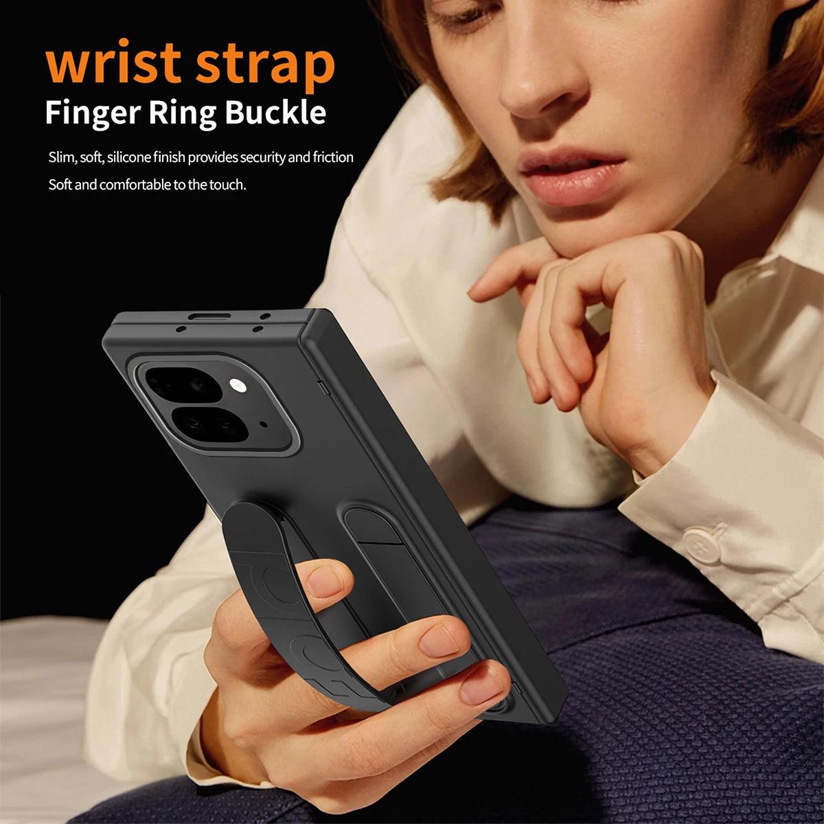 Case Skin Friendly With Elastic Wrist Band For Google Pixel 9 Pro Fold - FoldifyCase